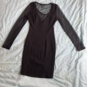 Forever 21 Black Bodycon Dress with Mesh